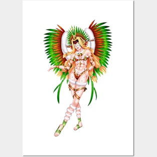 Christmas Quetzalcoatl Rudos Mask Posters and Art